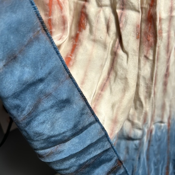 ABS Allen Schwartz Silk Tie Die Midi Skirt size 12 - Picture 6 of 16